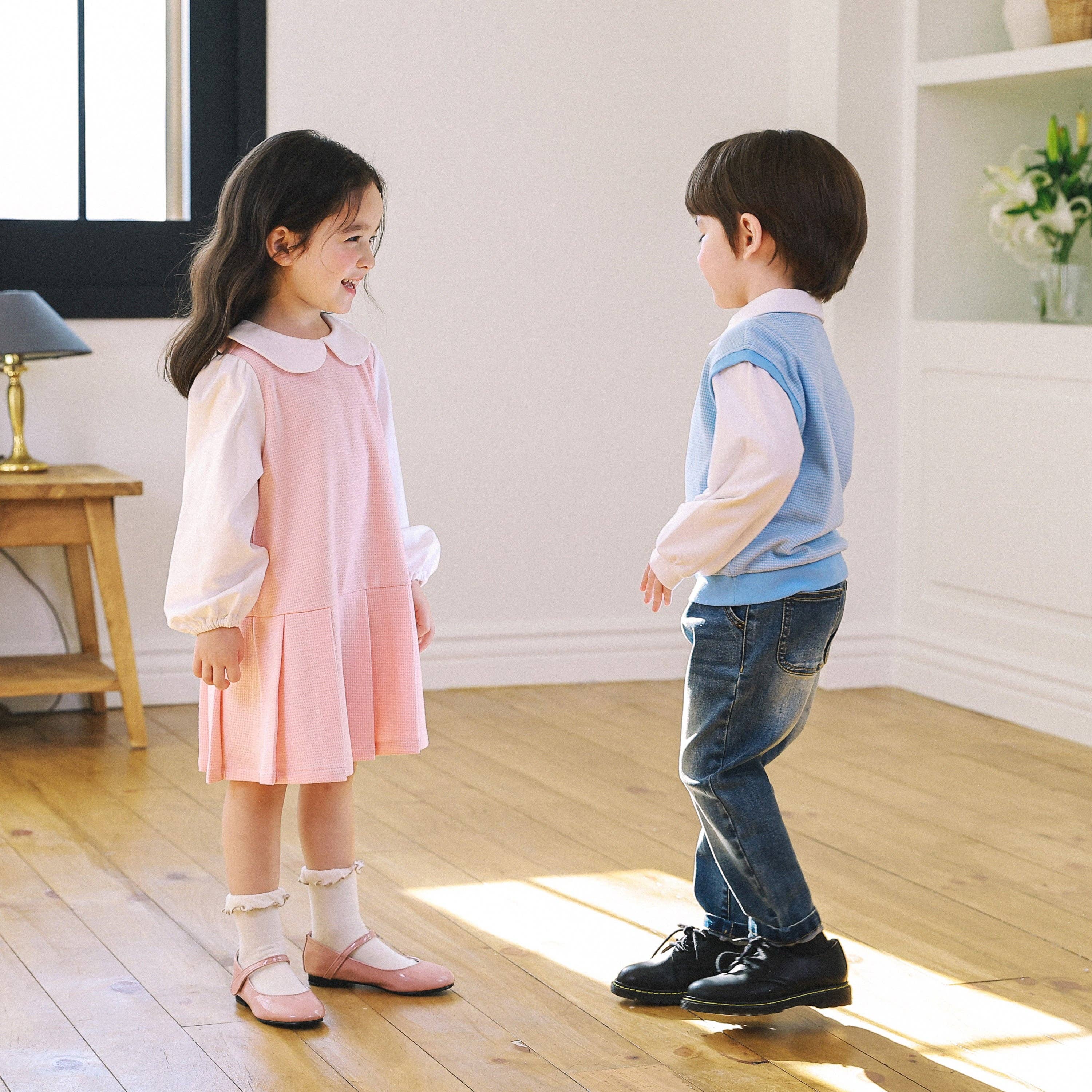 ToTo Heros - Wholesale T-Shirt - Kids - Layered Collared Shirt & Vest Combo Top5