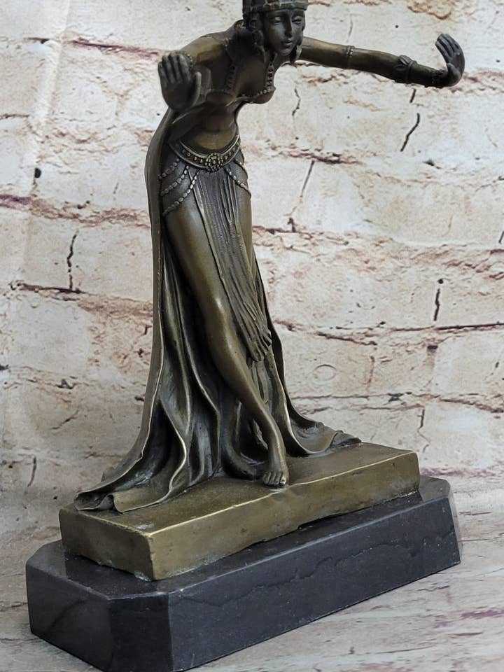 STATUE CHIPARUS ART NOUVEAU DÉCO EN BRONZE VINTAGE SIGNÉE SCULPTURE CADEAU pour la vente par Bronzhaus