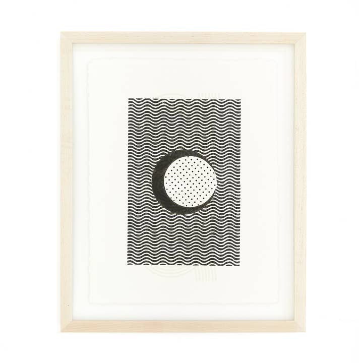 Waning Crescent | Woodblock Print for wholesale by Block Shop