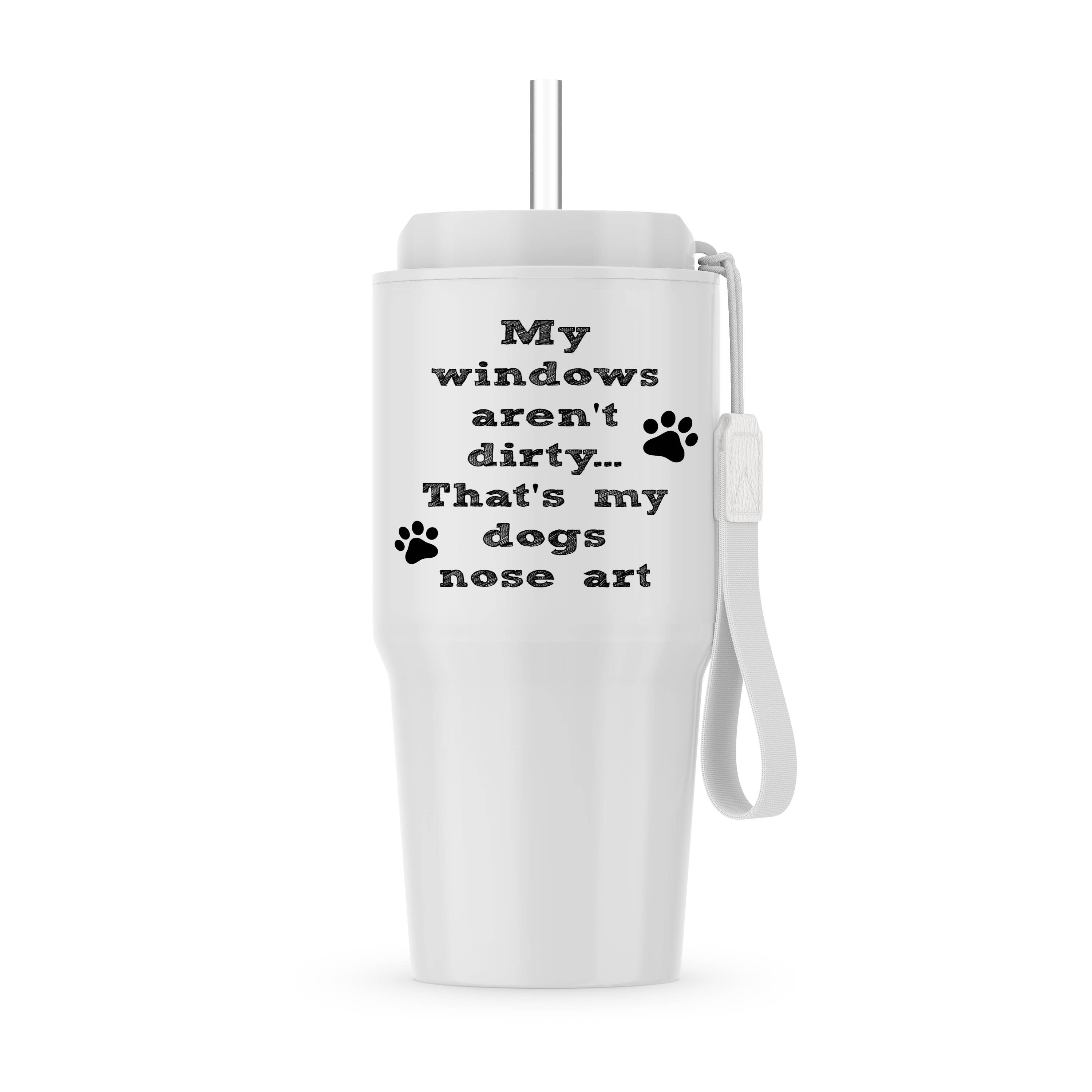 3dRose – wholesale Insulated mug/tumbler – 3dRose, My windows arent dirty thats my dogs nose art, Tumbler0