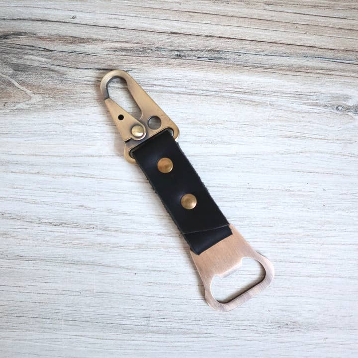 Blu Mountain Co - Wholesale Bottle/Wine Opener - Carabiner Leather Bottle Opener Keychain7