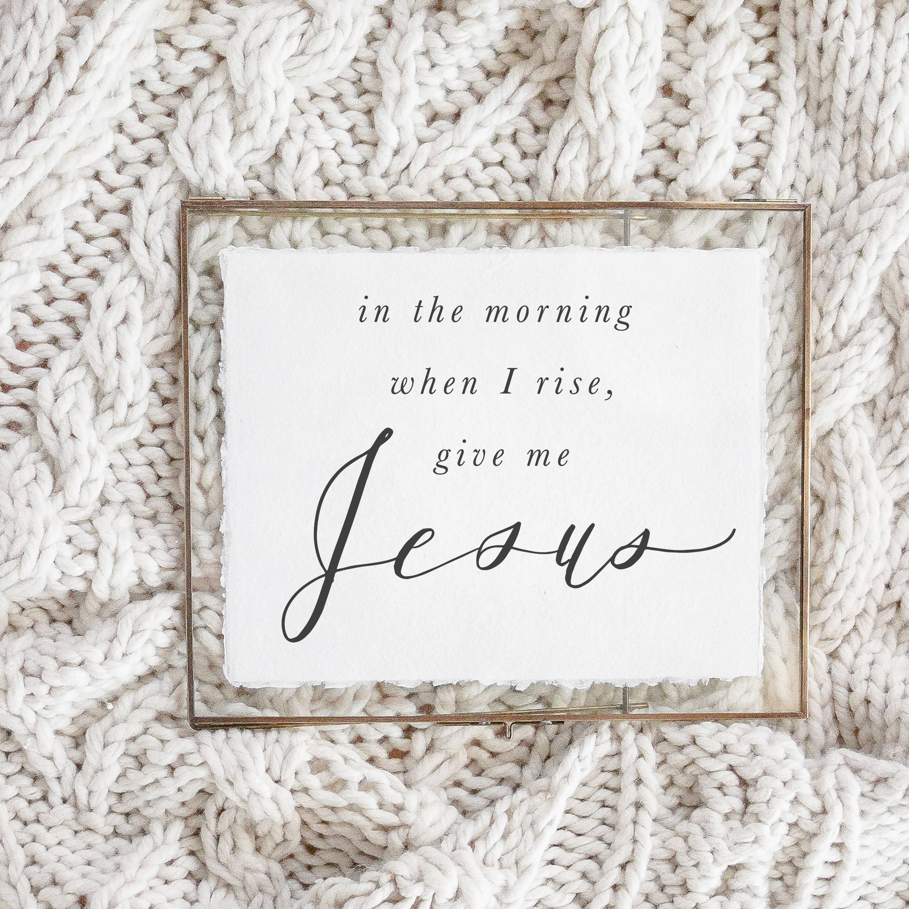 DWELL Home Shoppe - Wholesale Art Print - In the Morning When I Rise Calligraphy Print0