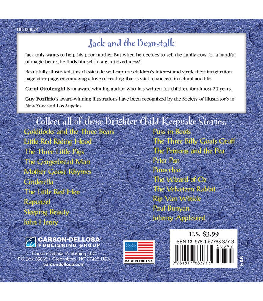 Carson Dellosa Education - Wholesale Preschool Book (3-5) - Jack and the Beanstalk1