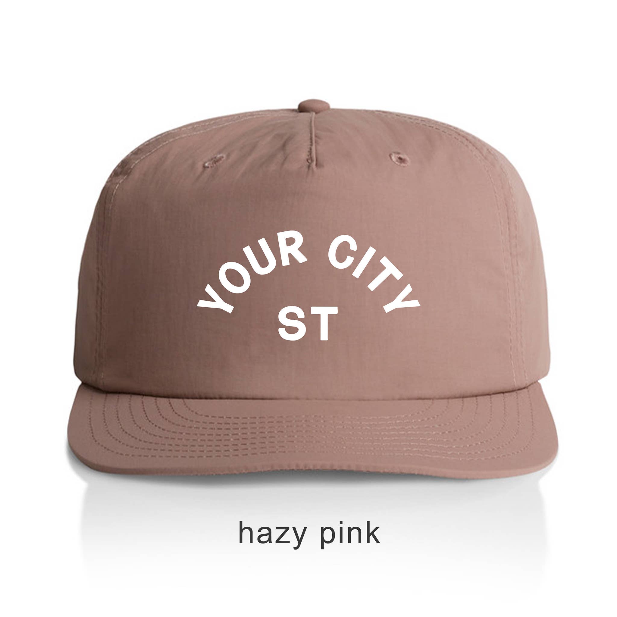 Endless August Supply Co. – wholesale Keps med platt skärm – Unisex – Anpassad Arch City Nylonkeps | Namn Drop Keps | Stadkeps6