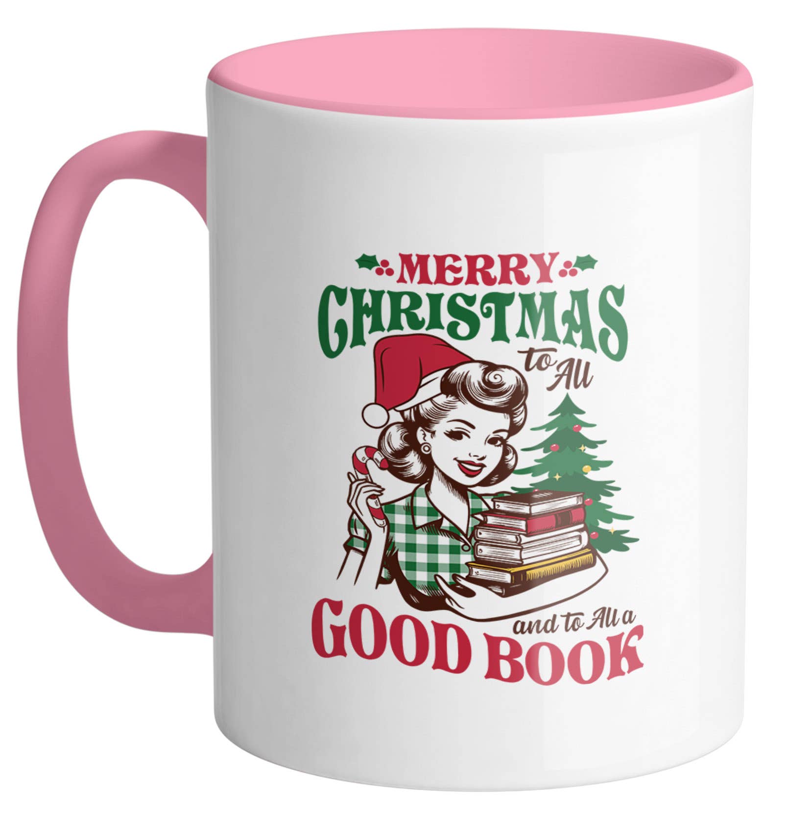 Lucky Luna Apparel – wholesale Coffee mug – Merry Christmas To All & To All A Good Book Ceramic Mug4