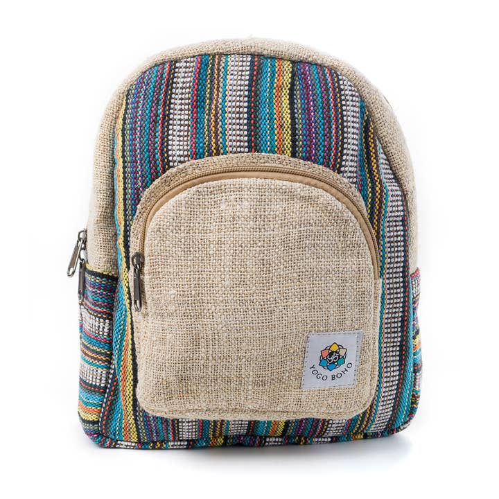 Hemp Mini Backpack - Bodhi Reef for wholesale by Yogo Boho