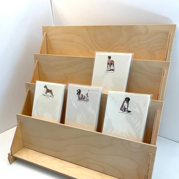 Fable & Sage – wholesale Kontorsmateriel/Notecard Set – Hund Anteckningskort | Tax | Skuggad grädde | Uppsättning av 6