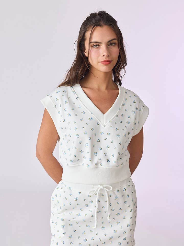 PX50304-1 - Claire Floral Print Knit Set for wholesale by Papermoon