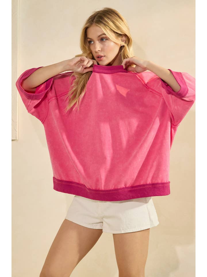 Sewn and Seen - Wholesale Top - Maternity - Mineral-Washed Oversized French Terry Top11