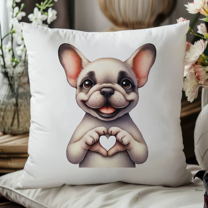 Dog Heart Cushion - 24 designs for wholesale by Storms Style