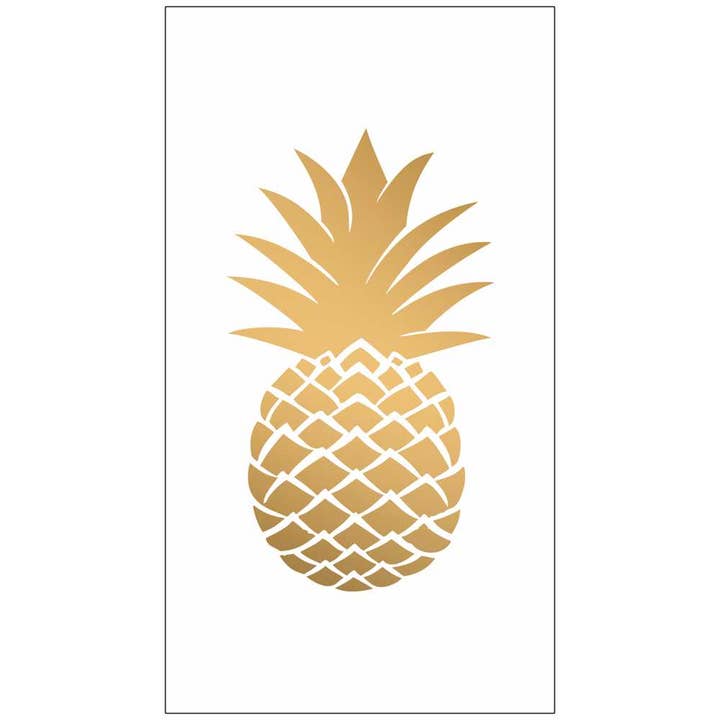 GUEST TOWEL-GOLDEN PINEAPPLE for wholesale by Paperproducts Design • Ambiente
