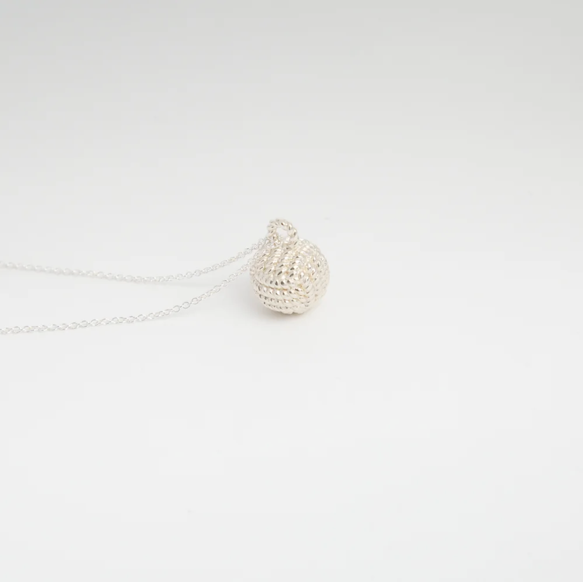 Patsy Kane | Nautical - Wholesale Pendant/Charm Necklace - Monkey Fist Pendant Sterling Silver2