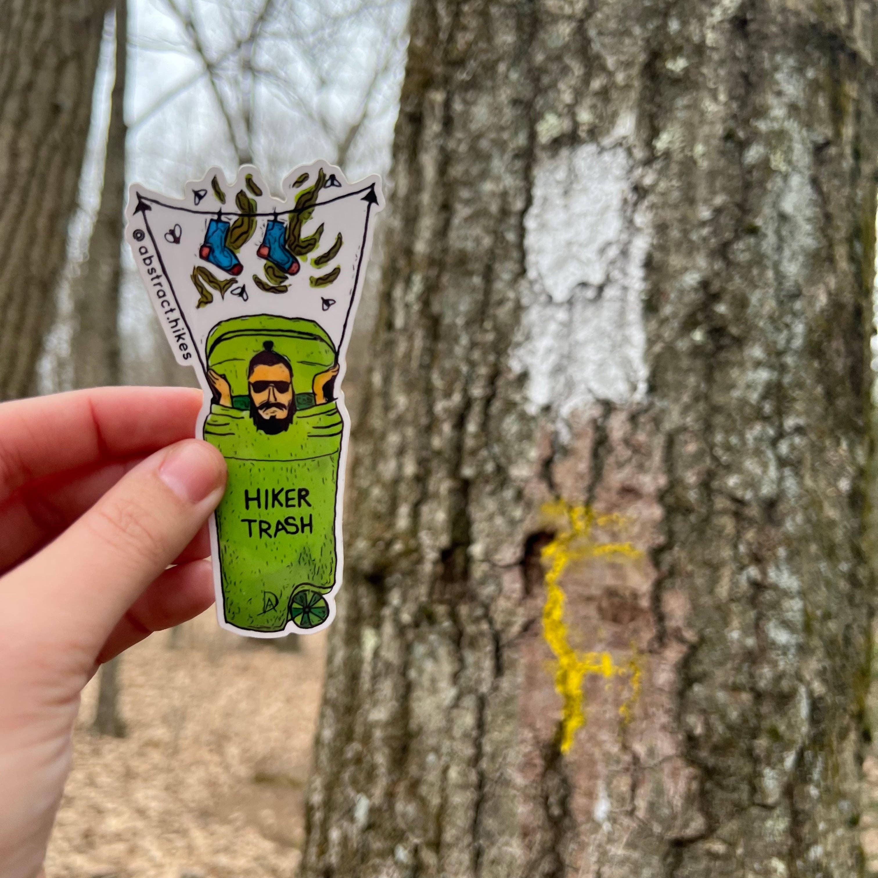 Abstract Hikes - Wholesale Sticker - Hiking Sticker: "Hiker Trash Man"2