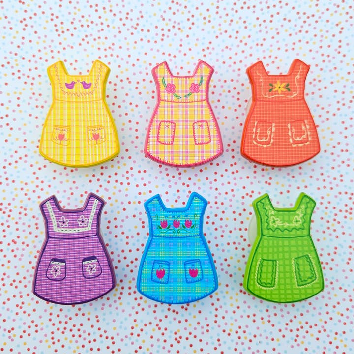 Mandiles Mystery Pins for wholesale by Cynthia Navarro Illustration