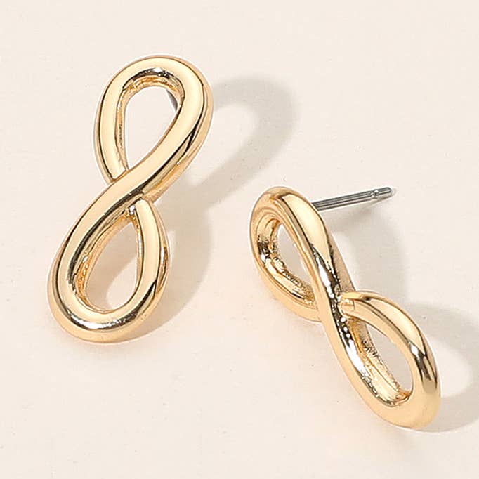 Sensibling Corp. – wholesale Stud/post earrings – Stainless Steel Infinity Stud Earrings0