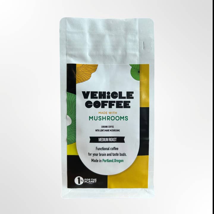 Vehicle Coffee - Lions Mane Mushrooms - Medium Roast 3oz for wholesale by Vehicle Chocolates