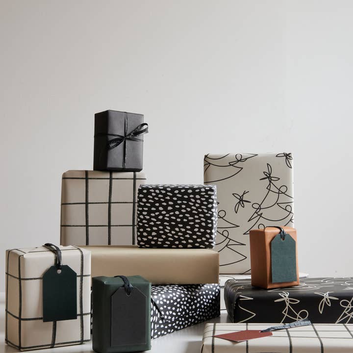 Kinshipped - Wholesale Flat wrap - TREE LINES CHRISTMAS/SEASONAL GIFT WRAP2