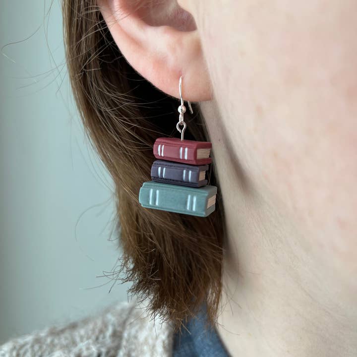 Hayden Handcraft - Wholesale Dangle Earrings - Book Stack Earrings