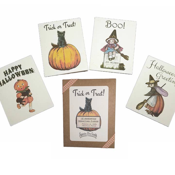 "Halloween Cuties" Recycled Notecards | Boxed Set for wholesale by Superior Dry Goods