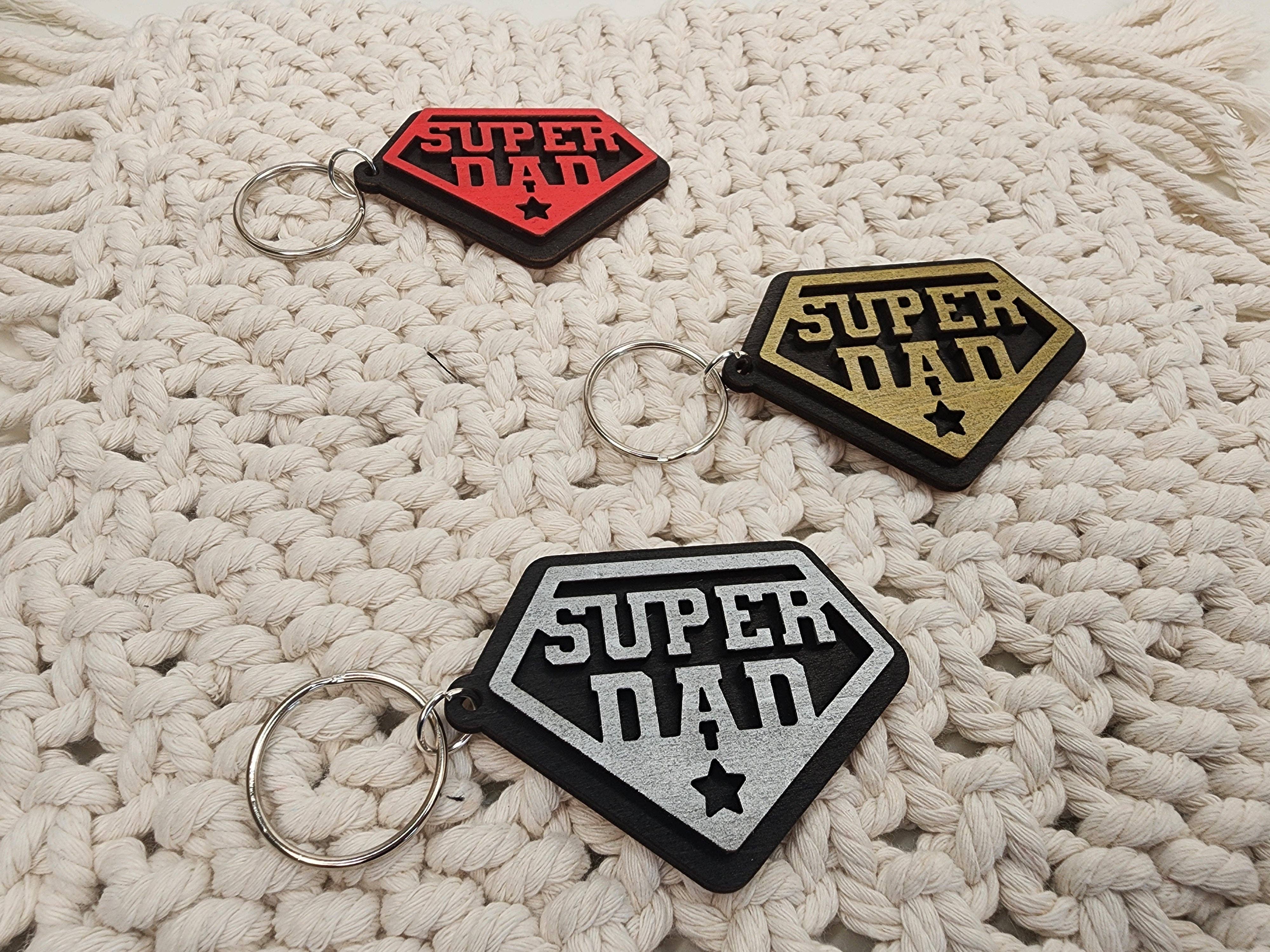 Chelsea Brandt Creations - Wholesale Keychain - Men's - Super Dad Keychain0