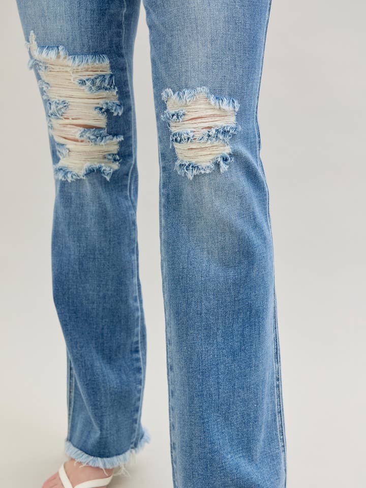HW Destroy Fray Hem Bootcut pour la vente par Judy Blue Jeans