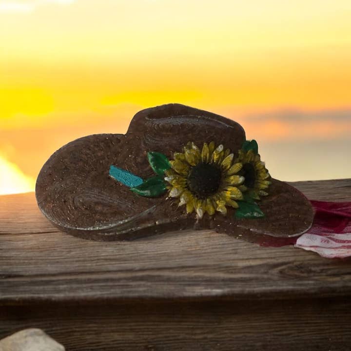 Cowboy hat with sunflowers freshie for wholesale by LAChic81 Designs
