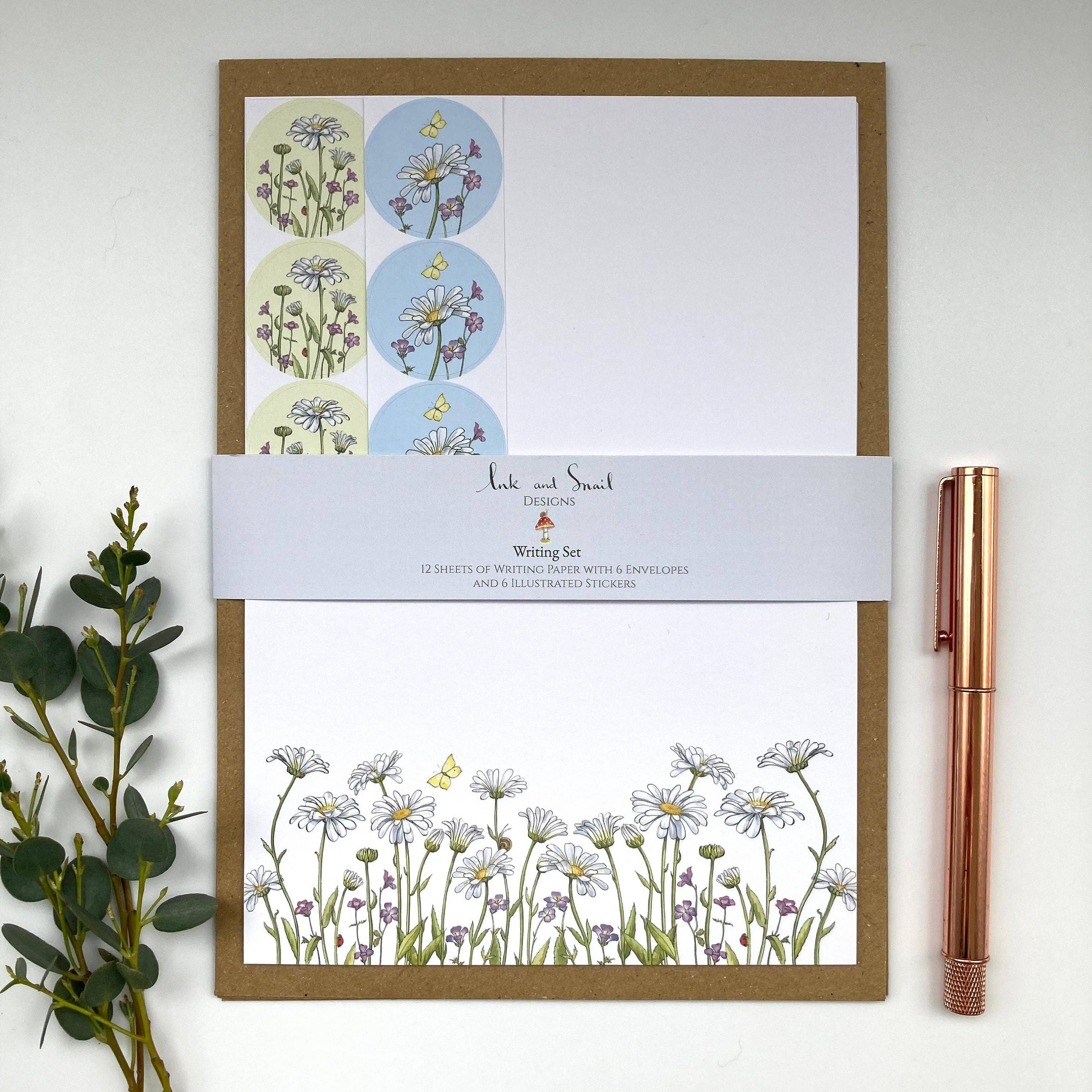 Ink and Snail Limited - Vente Assortiments de papeterie/cartes - Set de papeterie - Marguerites1