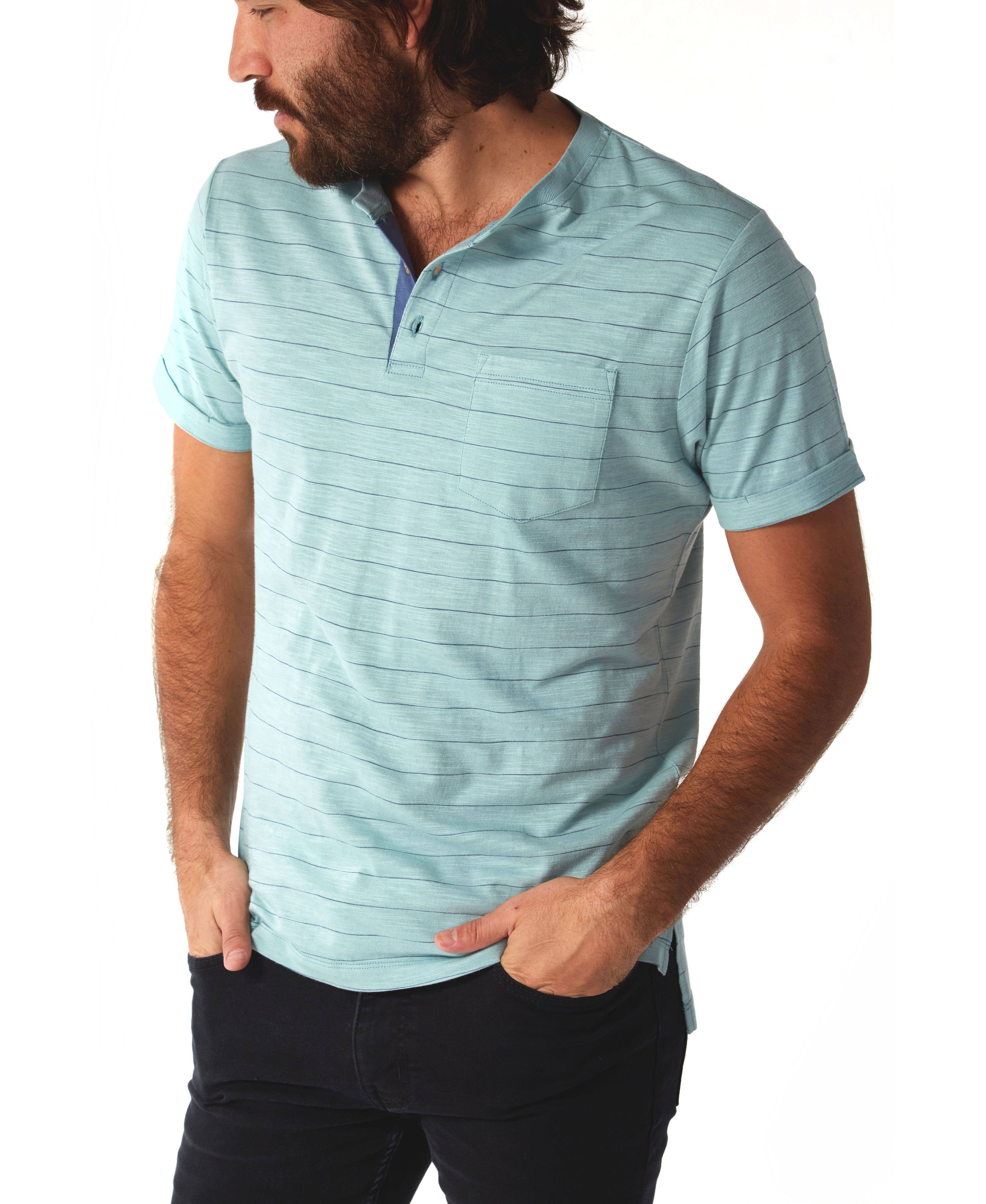 PX - Wholesale T-Shirt - Men's - Wade Pinstripe Henley5
