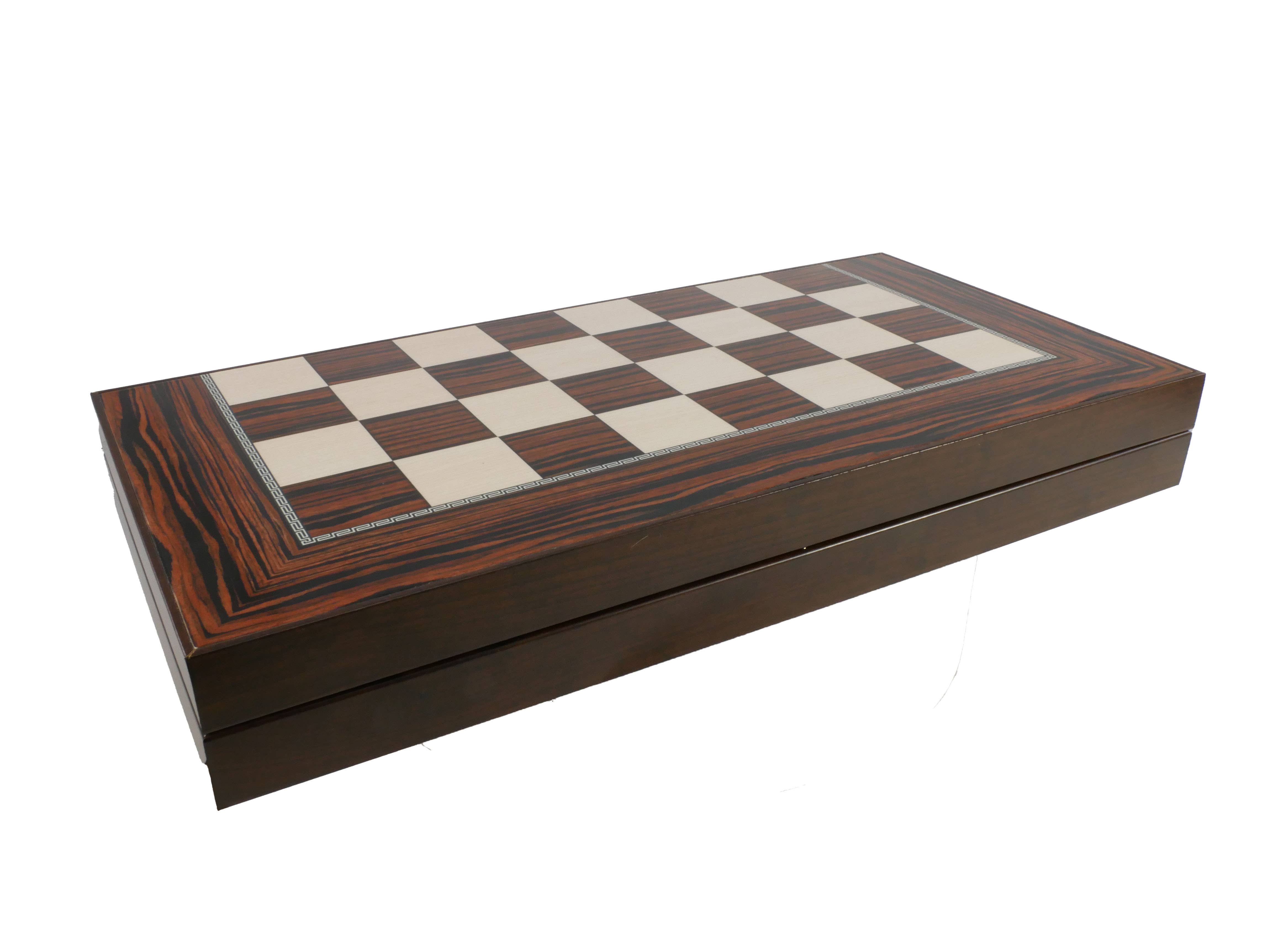 WorldWise Imports - Vente Jeux de société - Backgammon - Ensemble de backgammon simple grain de bois de 15 po