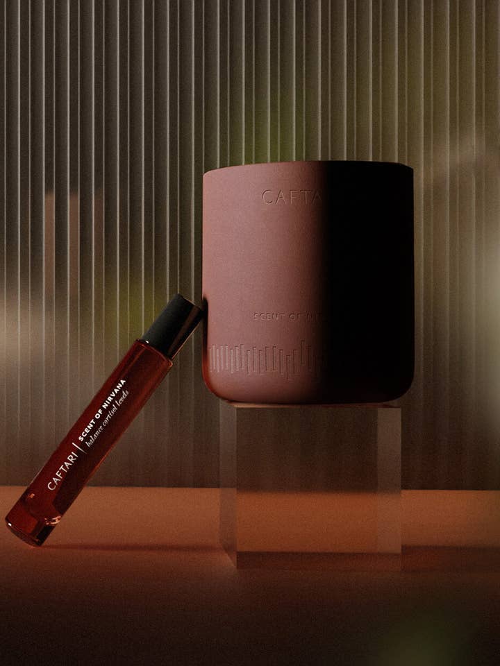 Scent of Nirvana Rollerball + Candle Bundle for wholesale by Caftari