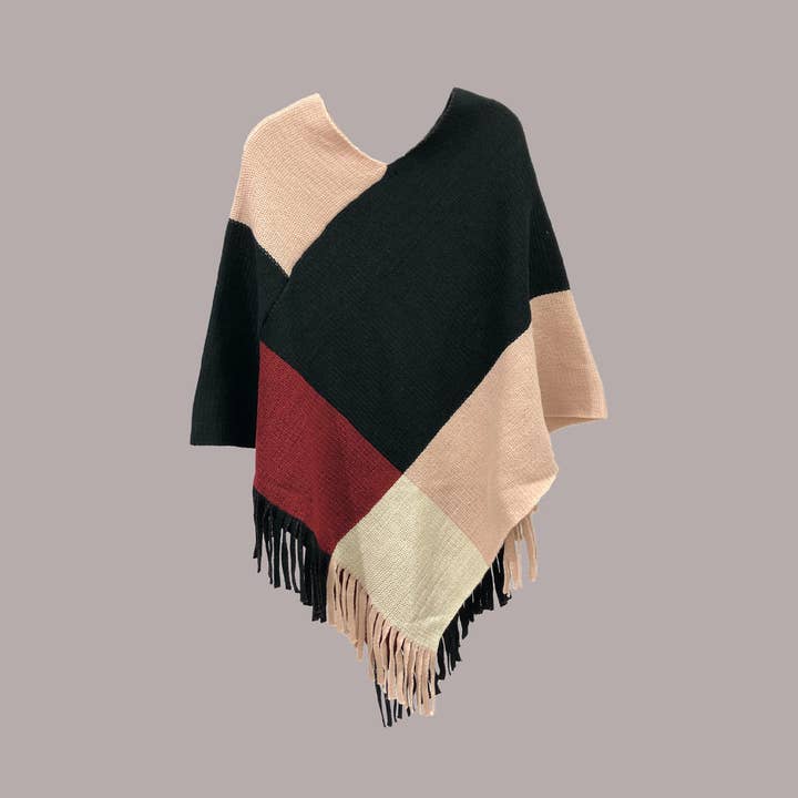 Justin & Taylor - Wholesale Poncho - Women's - Bordeaux Breeze Poncho2