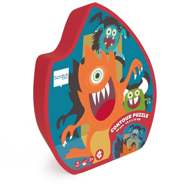 Scratch - Contour Puzzle MONSTERS 40 pcs for wholesale by DAM