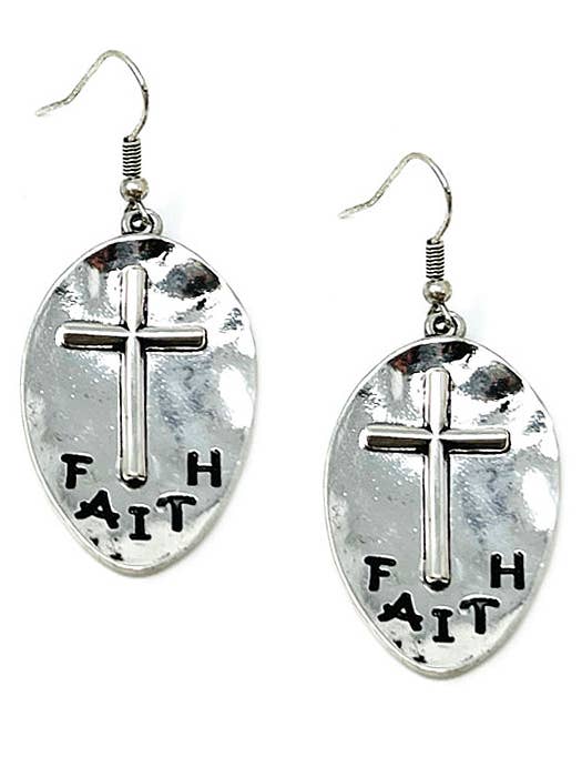 ( U090 ) INSPIRATION CROSS EARRING for wholesale by Jewelry Max