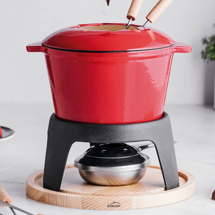 LACOR MENAJE PROFESIONAL S.L. – Großhandel Kochtopf – FONDUE GUSSEISEN ROT0