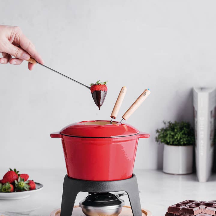 CAST IRON FONDUE RED for wholesale by LACOR MENAJE PROFESIONAL S.L.