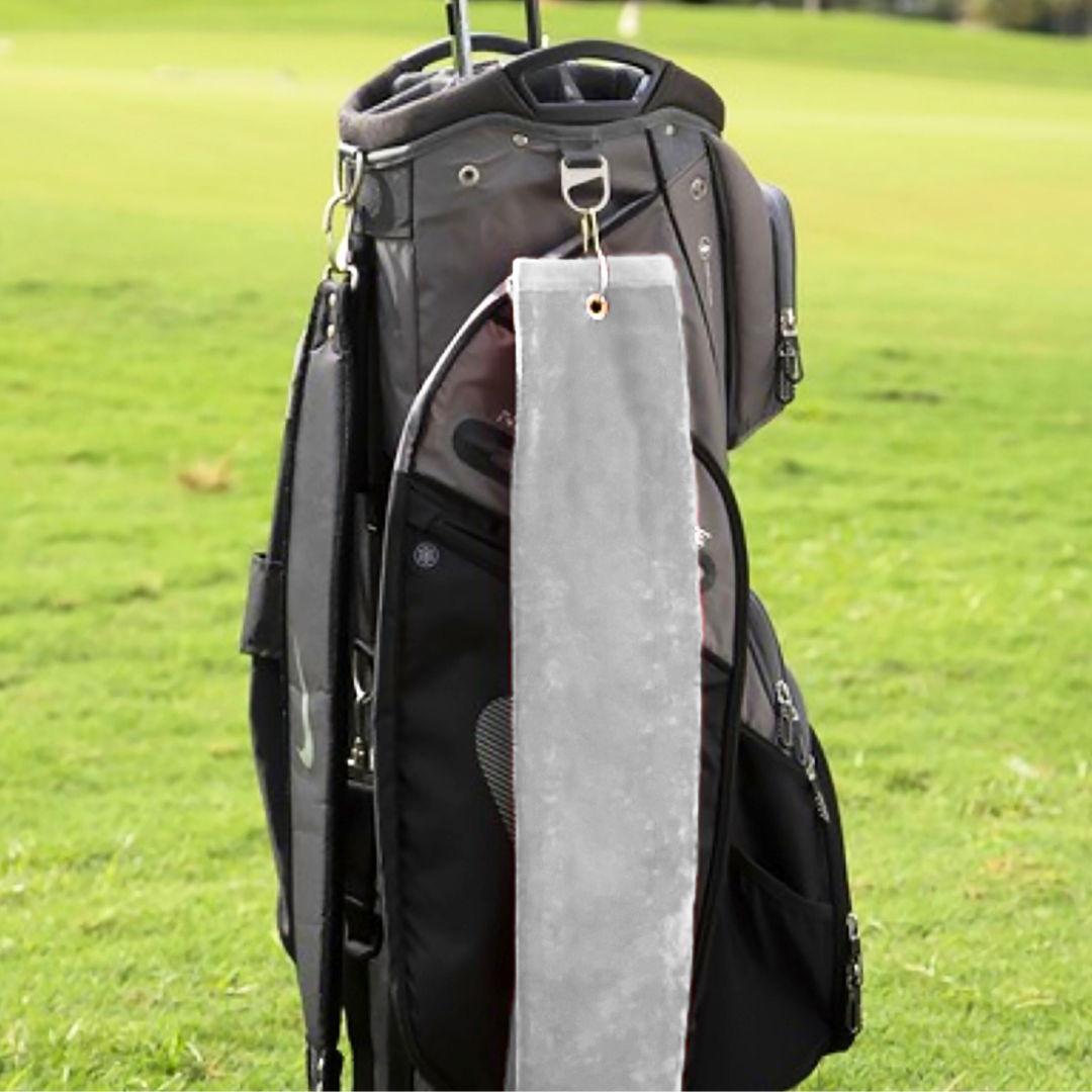 Pro Towels - Wholesale Sports Towel - Tri-Fold Platinum Velour Golf Towel: Grommet & Hook14
