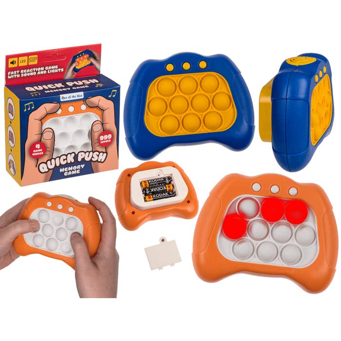 Quick Push Game Console with sound and LED lights, for wholesale by Out of the blue KG