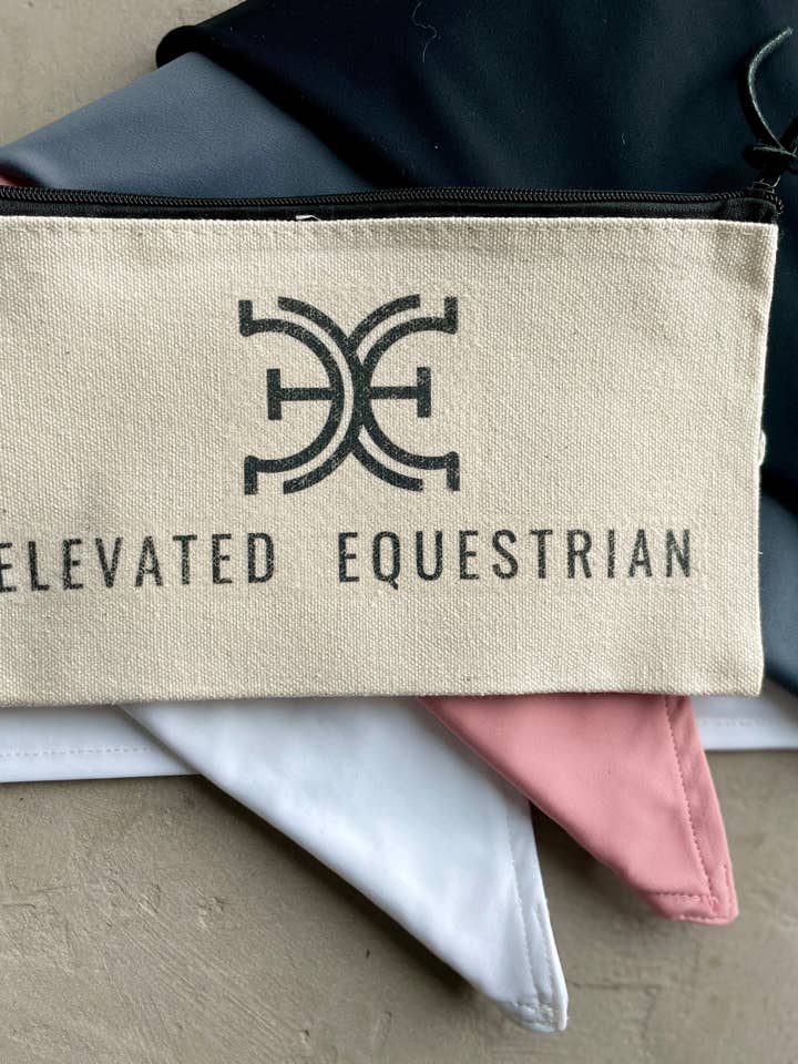 Bolsa de lona com zíper para guardar bandana por atacado de Elevated Equestrian
