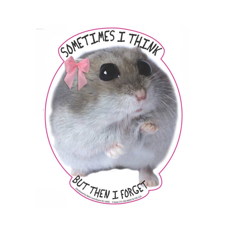 Sometimes I think, but then I forget Die Cut Sticker for wholesale by Kalan