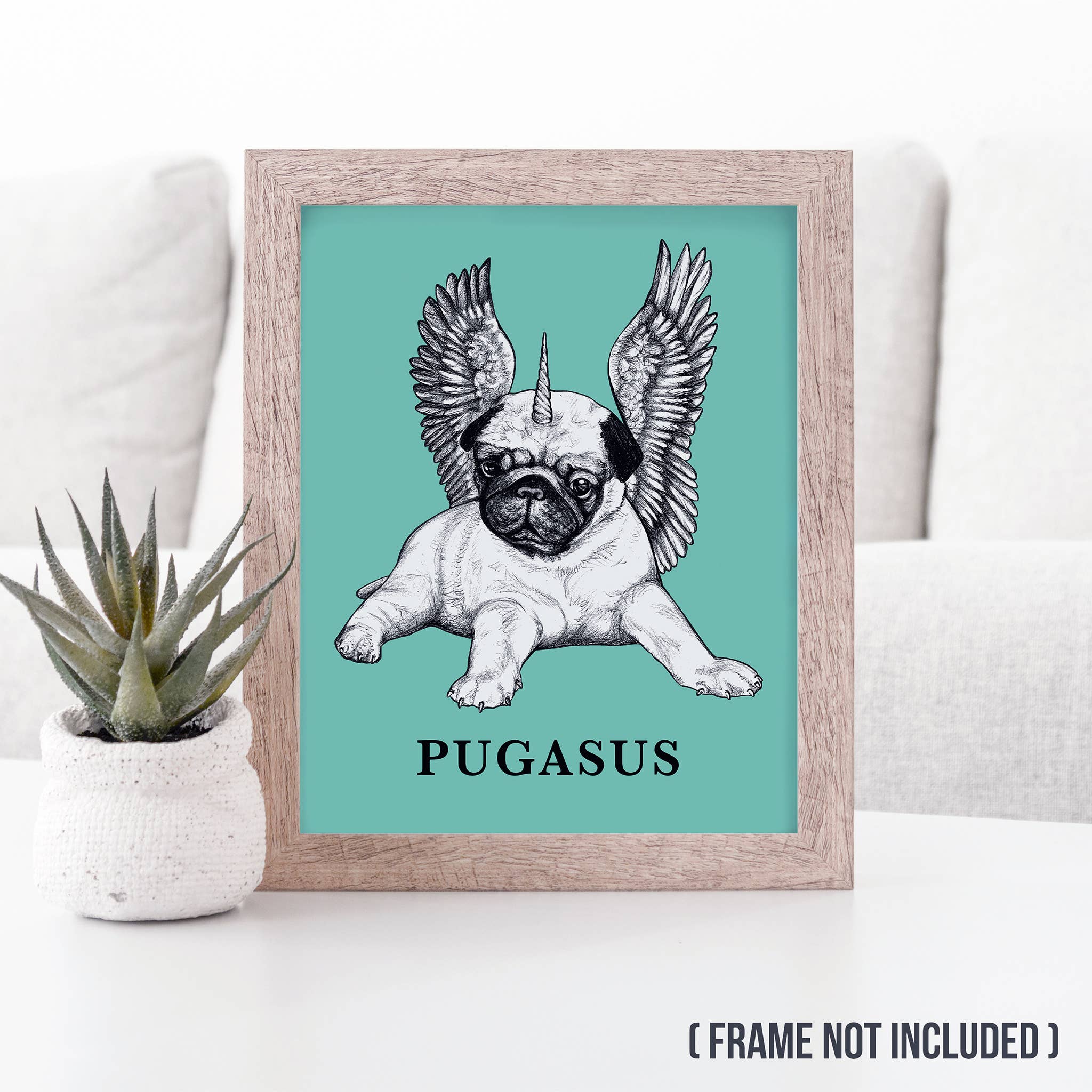 Whatif Creations - Wholesale Art Print - Pugasus 8x10" Art Print1