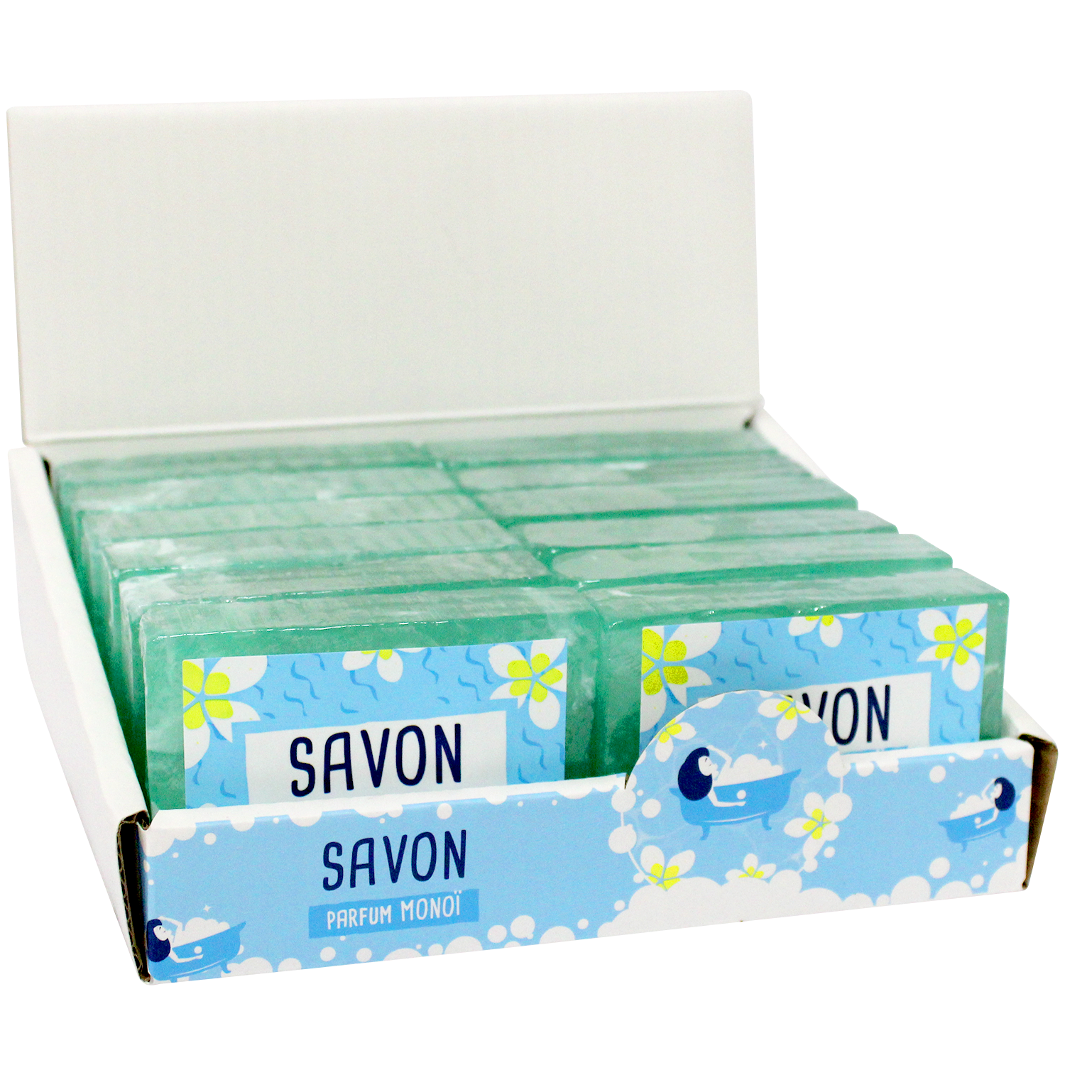 FRENCH TENDANCE – Engroshandel Sæbesæt – Plantesæbe med glycerin i skiver 100 g - Monoi duft1