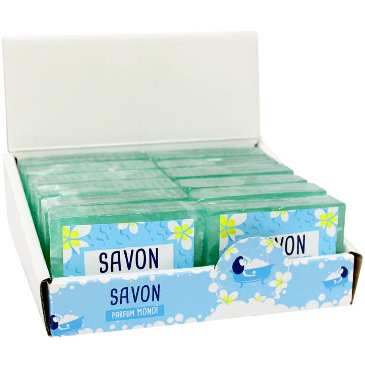 FRENCH TENDANCE - Vendita all'ingrosso Set di saponi - Sapone a fette glic vegetale 100 gr - Profumo Monoï1