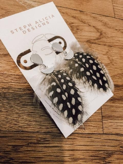 Samantha Masters Feather Studs for wholesale by StephAlicia Designs