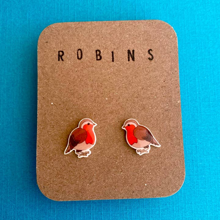 RatBeanKat – wholesale Stud/post earrings – Little robin earrings0