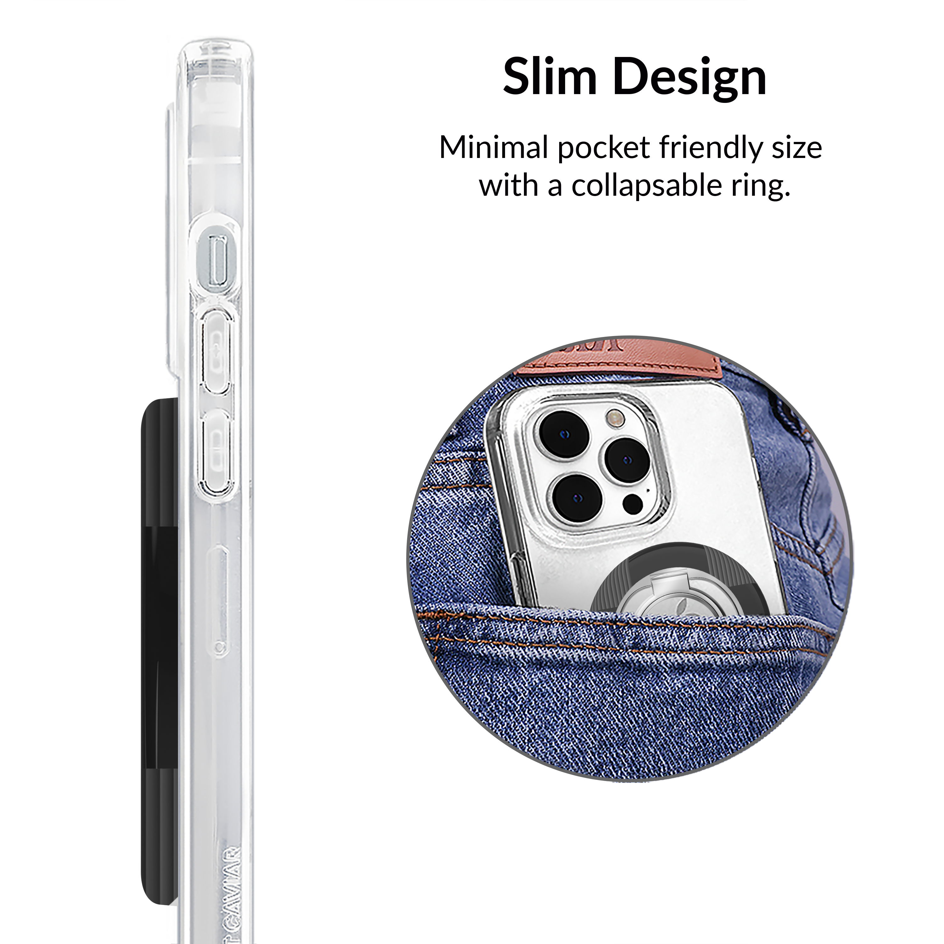 VELVET CAVIAR - Wholesale Phone Grip - Magnetic Phone Ring & Stand - Noir Vibe Checkered4