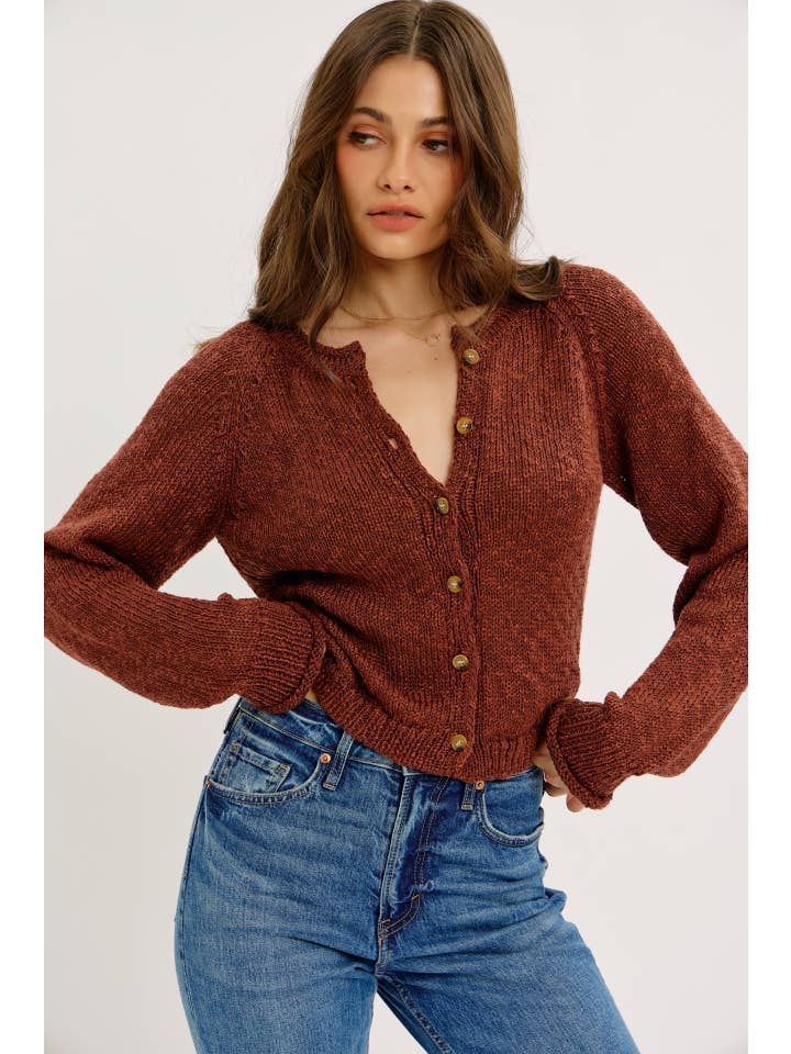 idem ditto – Engroshandel Cardigan - Dame – LETSTRUKTURERET CARDIGAN MED KNAPPER14