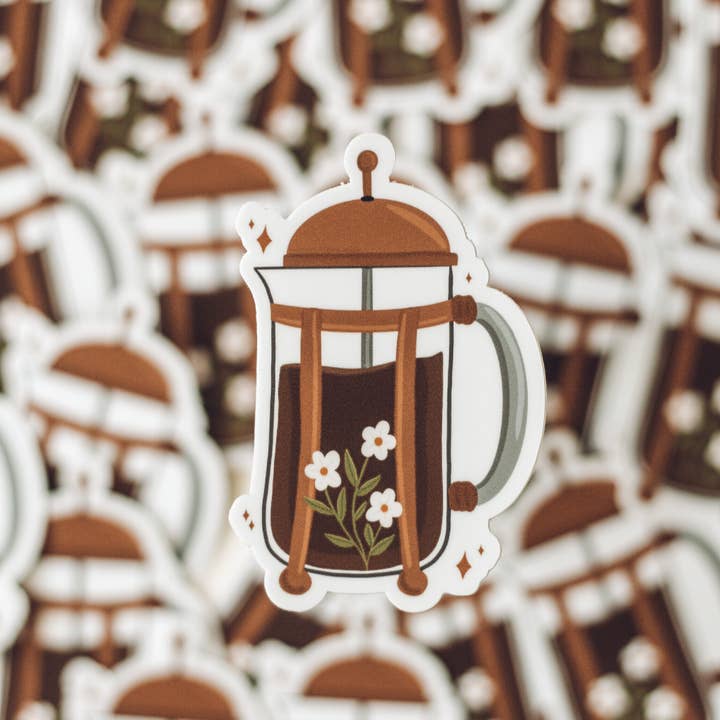 Jess' Paper Co. - Wholesale Sticker - French Press Sticker6