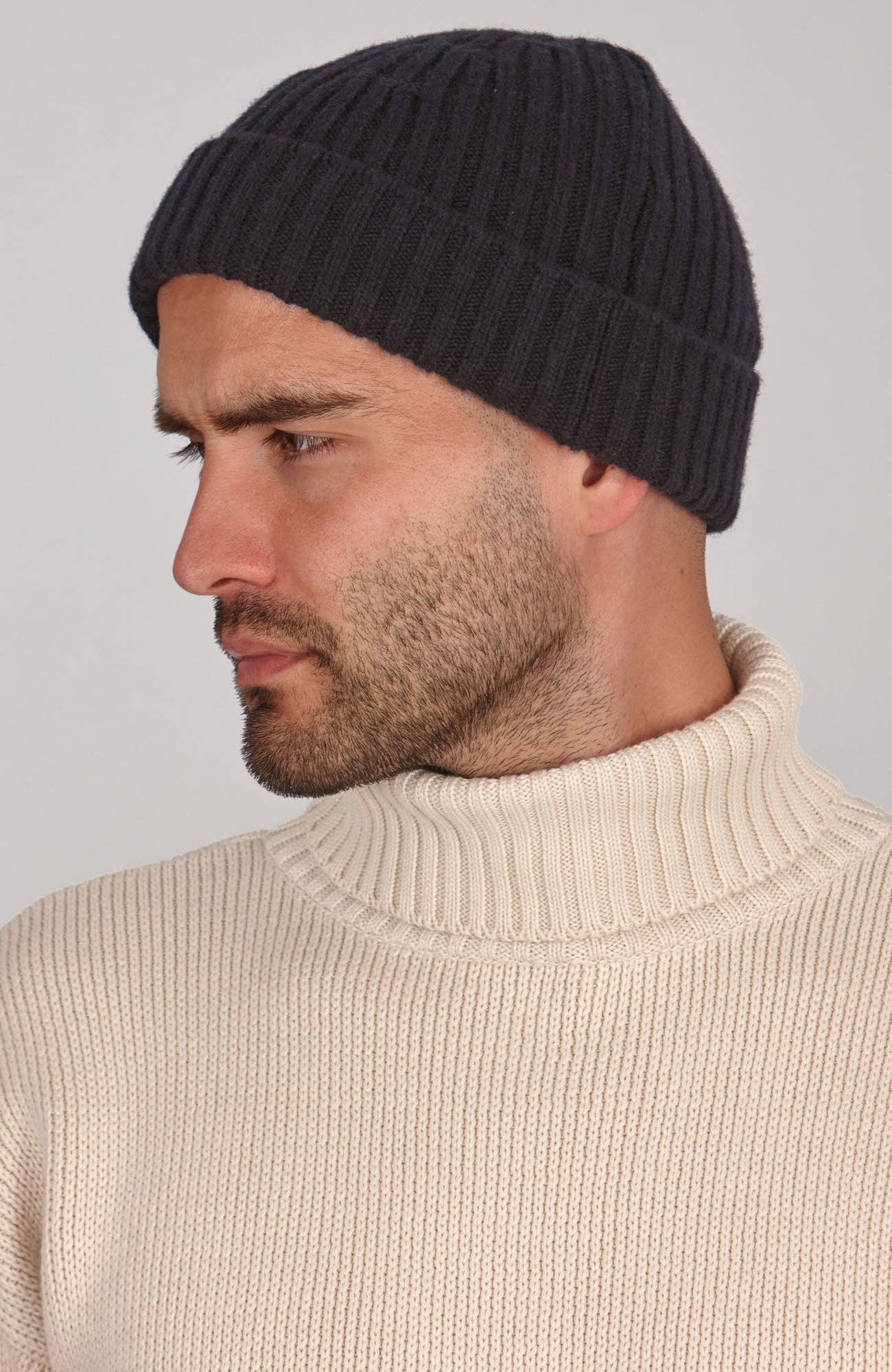 Paul James Knitwear - Wholesale Beanie - Men's - Heavyweight Merino Cashmere Ribbed Beanie16