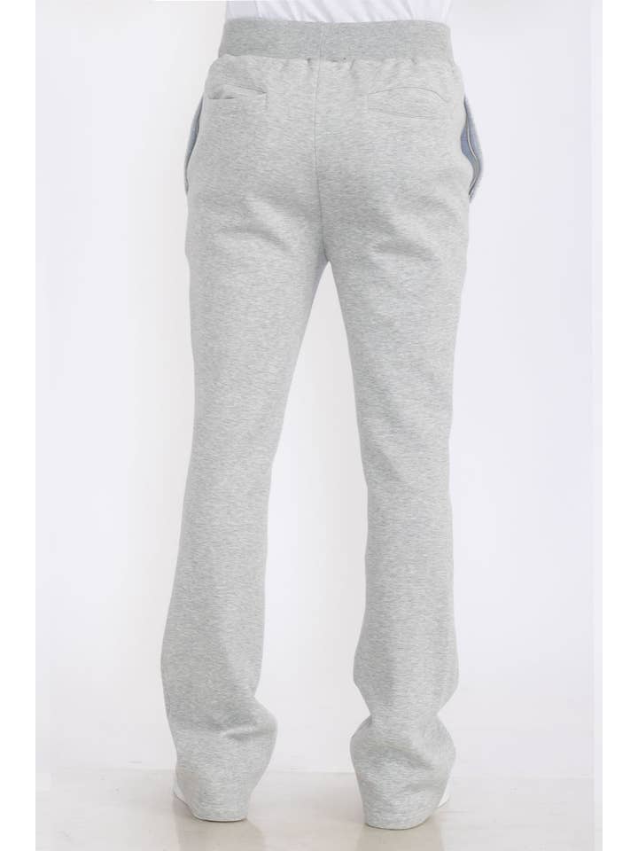 WEIV - Wholesale Athletic Sweatpants/Joggers - Men's - Mens Solid Fleece Flare Stacked PANTS5