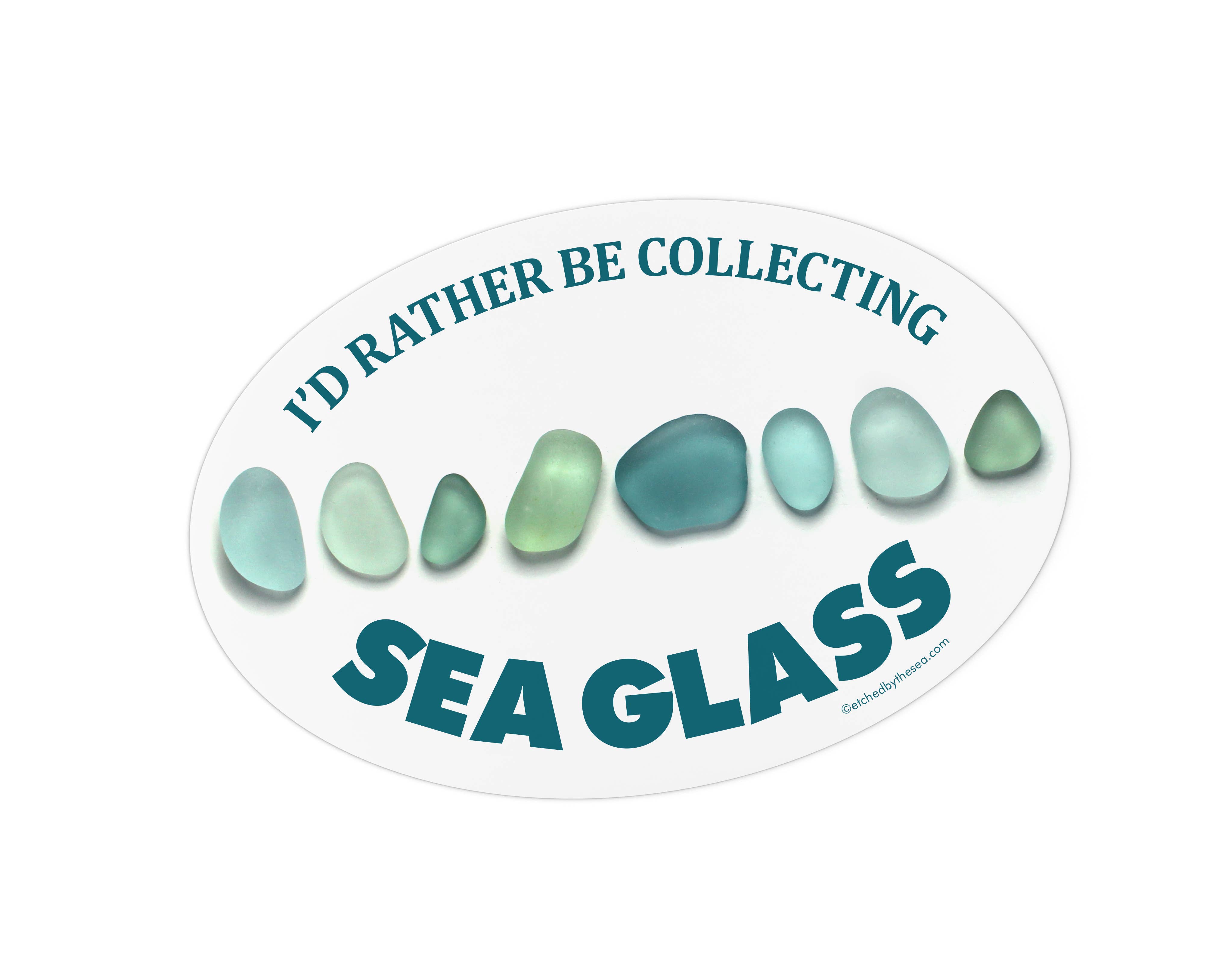 Beachcombing / Etched by the Sea – Adesivo por atacado – Eu prefiro estar coletando adesivo de vidro marinho Aqua5